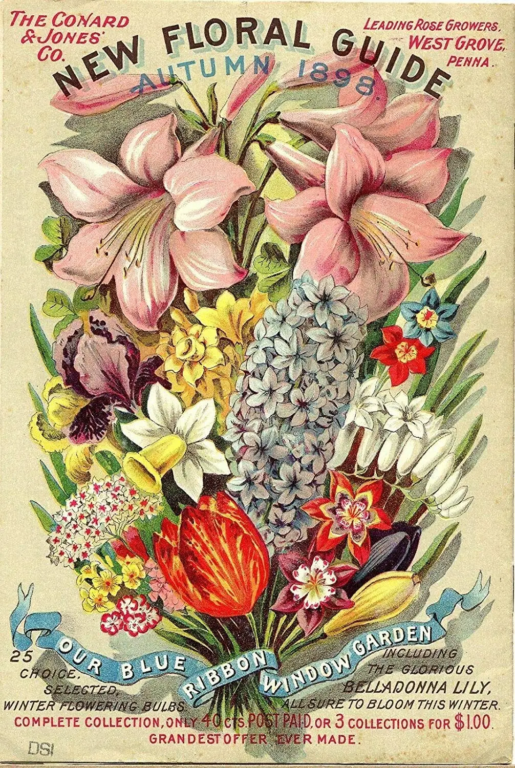 

Wall Piece Floral Guide Retro Catalog Poster Vintage Poster Metal Tin Signs Iron Painting Plaque Wall Decor Bar Club Novelty Fun
