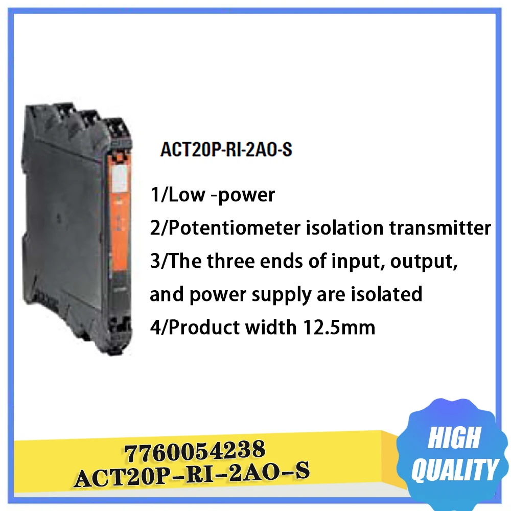 

7760054238 ACT20P-RI-2AO-S "One in/Two out" For Weidmuller Potentiometer Isolation Signal Transmitter High Quality Fast Ship