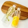Glass Water Bottle with Leak-Proof Lid, Reusable Eco-Friendly Drinking Bottle Travel Mug for Drinks and Sauces 3