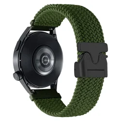 Braided Solo Loop Elastic Nylon Sport Band, 20/22mm for 1pcs 20mm (Army green)