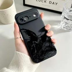 Retro Gothic Style Black Soft Silicone Phone Case Cover - Pixel 10A 5G (184HA0601HSE)