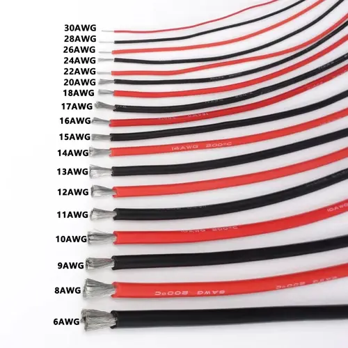 1/5/10M Soft Silicone Rubber Copper Cable 30 28 26 24 22 20-8AWG Flexible DIY LED Lighting Wires Electrical Power Cord Car Wires - Image 5