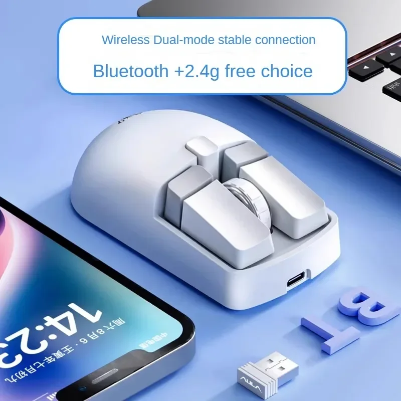 AULA SC320 Mini Wireless Mouse Dual-mode Bluetooth 2.4 Rechargeable Lightweight Ergonomic Mouse PC Laptop Gamer Acce