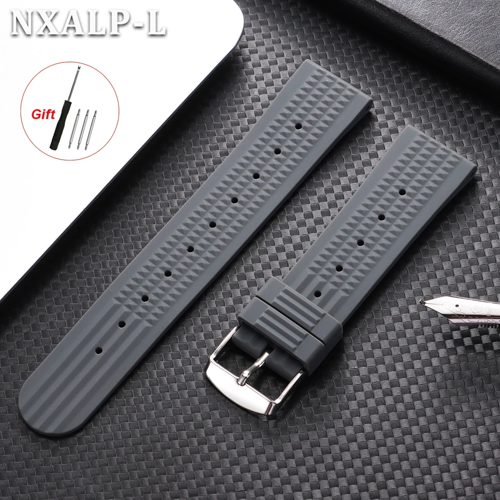 Deluxe Waterproof Silicone Waffle Watch Band - Soft & Stylish Replacement Strap