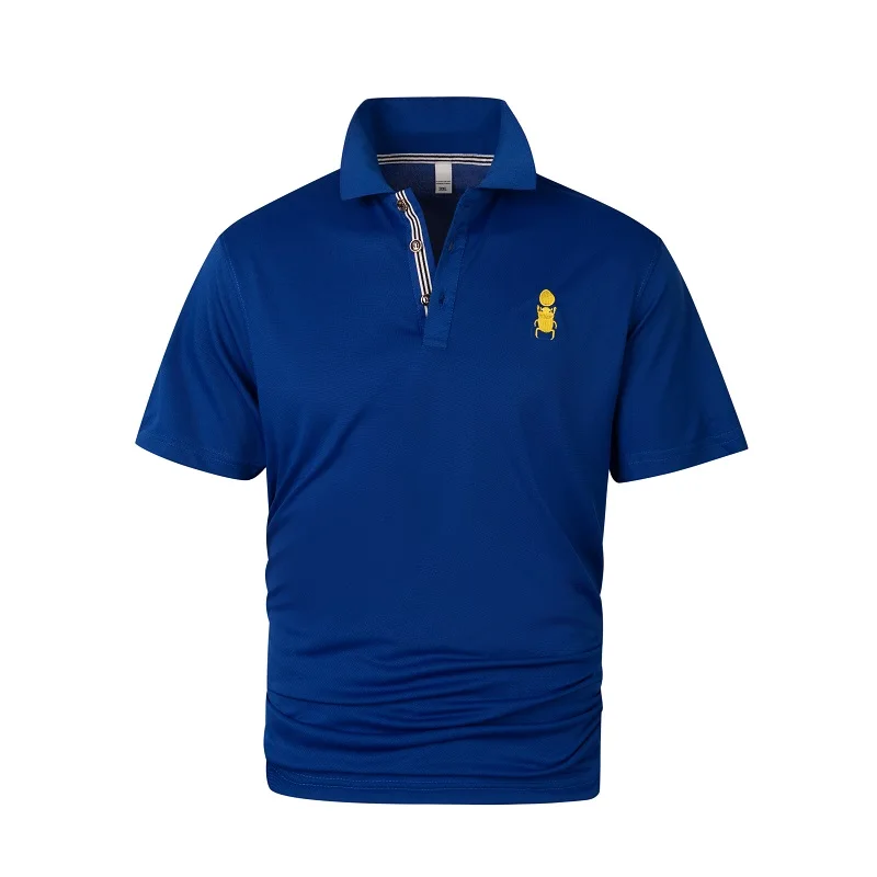 Brand Embroidered Cotton Polo Shirt men's High end Luxury Top 2023 Summer Casual Lapel Short