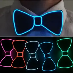 Mens Bow Tie Necktie Luminous Flashing For Dance Party Christmas Evening Party Decoration