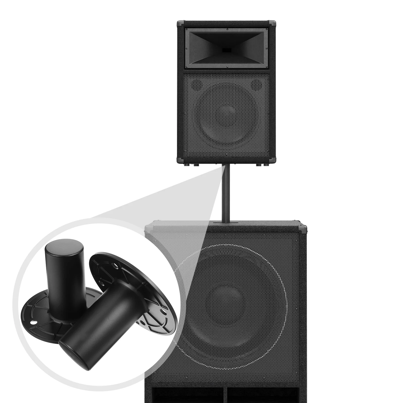 2 Supporti Per Altoparlante In Metallo 10.8x10.8cm - Base Per Diffusori DJ E Home Audio - Foto 5