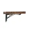 Teak Wood Folding Shower Seat Bench 24" Wall Mounted with Slots Wood Rounded Edges Easy Installation Non-ADA Compliant 4.24KG 4