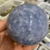 Natural Blue Calcite Gemstone Sphere Celestine Quartz Healing Stone Ball Crystal Home Deco 5