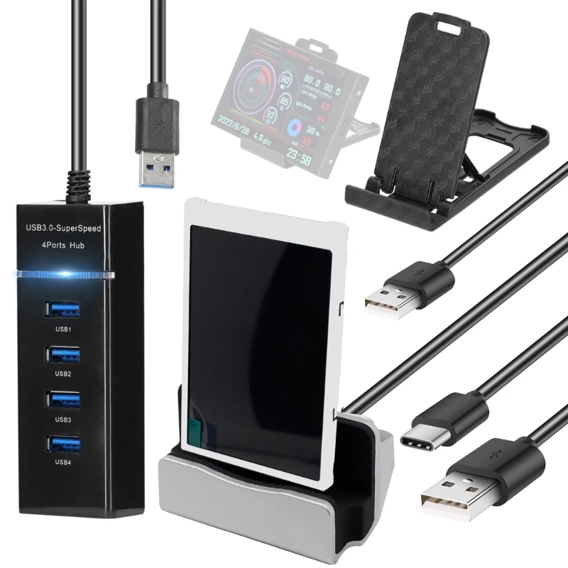 Y9RF 3.5 ġ 480x320 IPS TYPEC ȭ, Aida64 PC CPU  ǻ µ USB ̺  귡Ŷ 