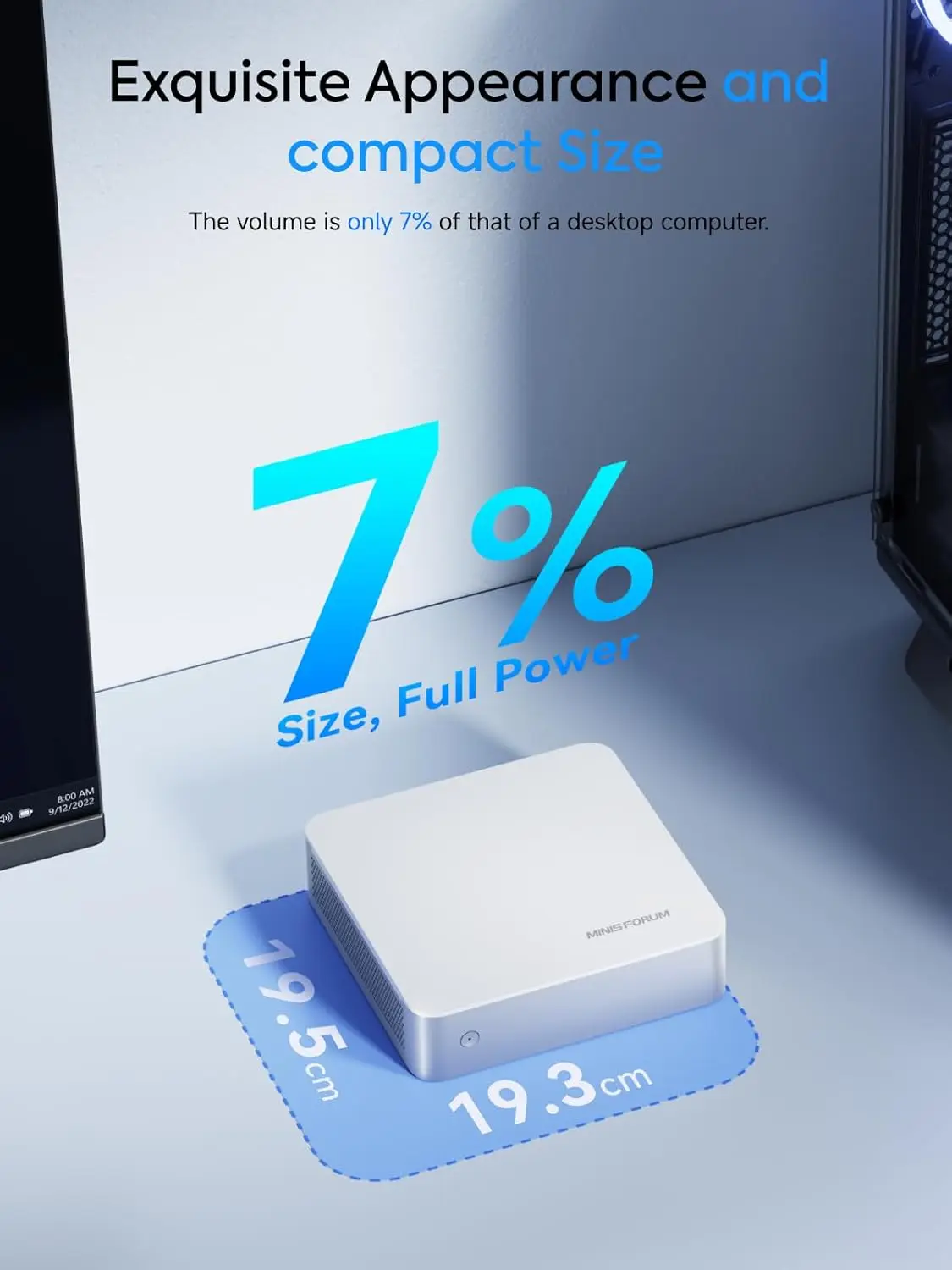 MINISFORUM M1-1295 ミニPC i9-12950HX MINISFORUM M1-1295 Mini PC: Intel Core i9-12950HX, 32 GB de RAM +