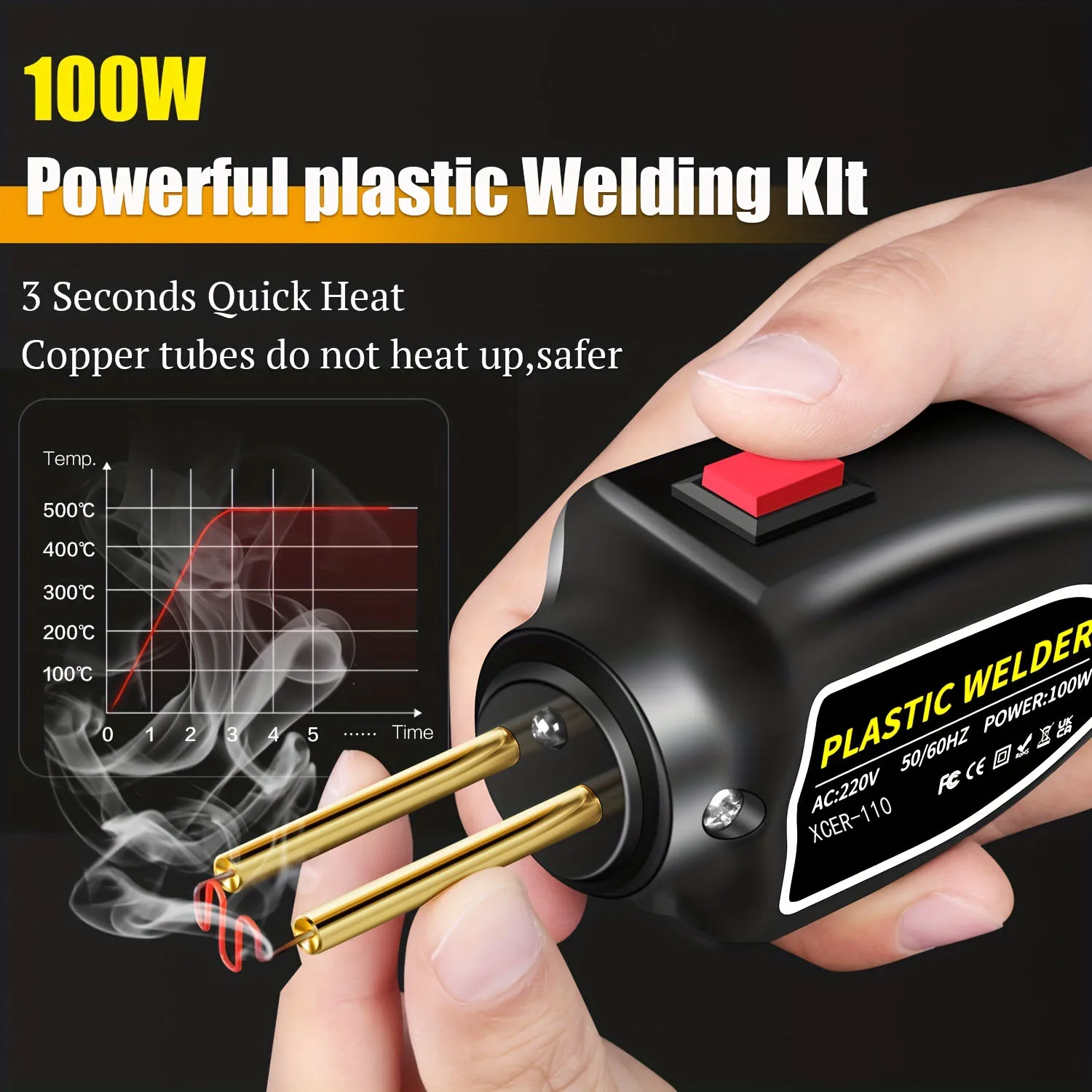 Plastic Welder Hot Stapler Plastic Welding Machine Bumper Repair Kit Soldering Iron Car Bumper Welding Gun