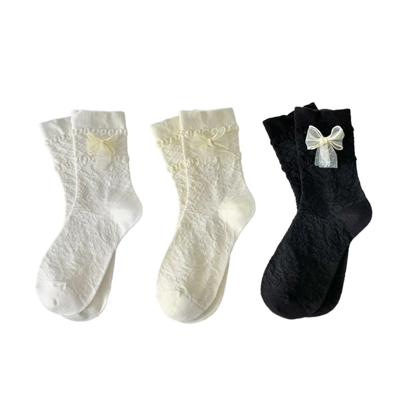 

1 Pair Princess Dress Socks Girl Socks Sweet Frilly Soft Socks Ankle Socks