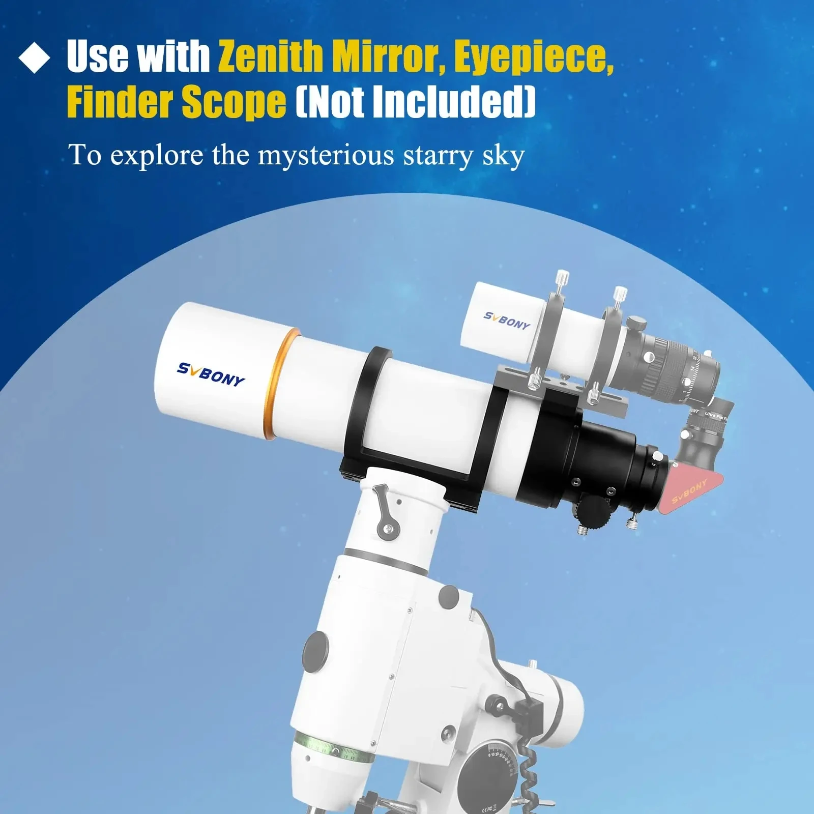 SVBONY SV48P Telescope, 90mm Aperture F5.5 Refractor OTA for Adults Beginners, Telescopes for Deep Sky Astrophotography