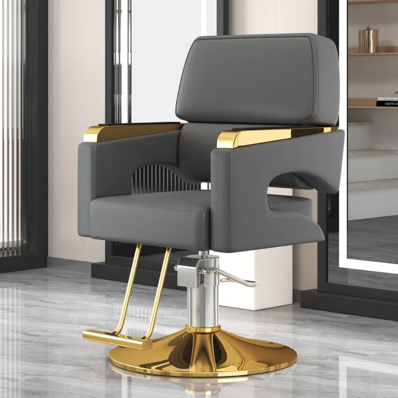 Luxury Working Salon Chair Swivel Pedicure Professional Barber Chairs Office Facial Silla De Barbero Salon Furniture LJ50BC