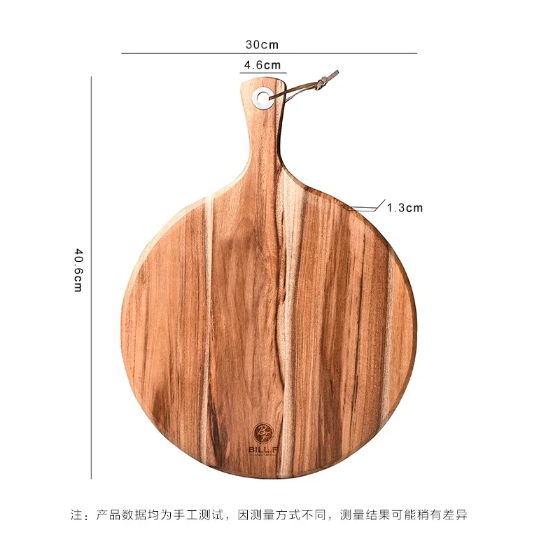 BIL L.F 아카시아 나무 피자 껍질 서빙 트레이, 피자 패들 주걱 라운드 전송 트레이, 베이킹 삽 케이크 리프터, 피자 이동용