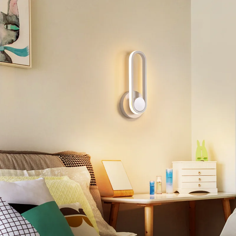 Modern LED Wall Lamp 330&deg; Rotatable Adjustable For Bedroom Bedside Wall Sconce Indoor Home Decoratioan Lighting Fixture Luster