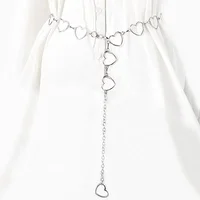 Women Fashion Belt Hip High Waist Gold Silver Narrow Metal Chain Chunky Fringes Crystal Diamond Waist Chain Corset Chain Belt - Image 5