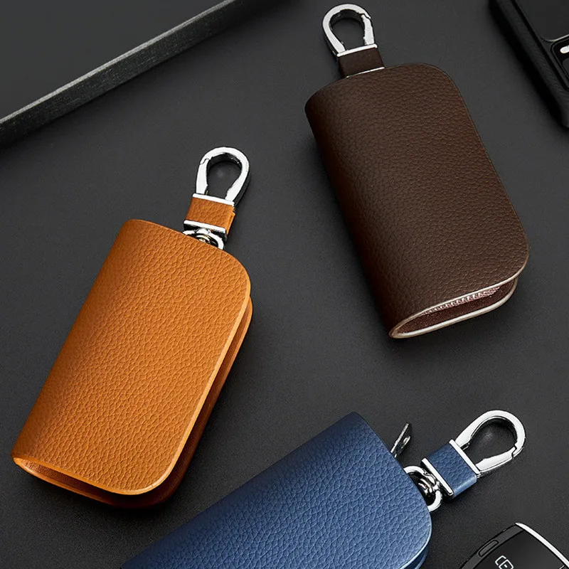 Luxurious Genuine Leather Car Key Holder and Wallet