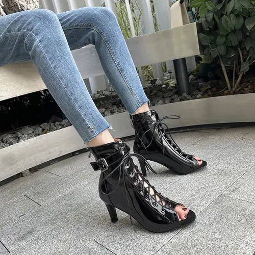 Sgesvier 2025 New Salsa Jazz Tango Dance Shoes Black High Quality Soft Rubber Sole Dance Booties Latin Dancing Outdoor For Women - Image 2