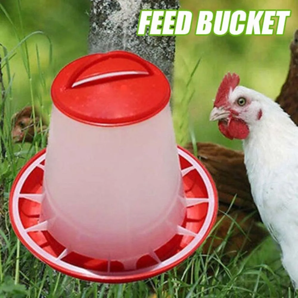 Poultry Feeders Plastic 1.5Kg Reusable Chick Hen Quail Pigeon Feeding Watering Tool Farm Animal Supplies poultry feeder