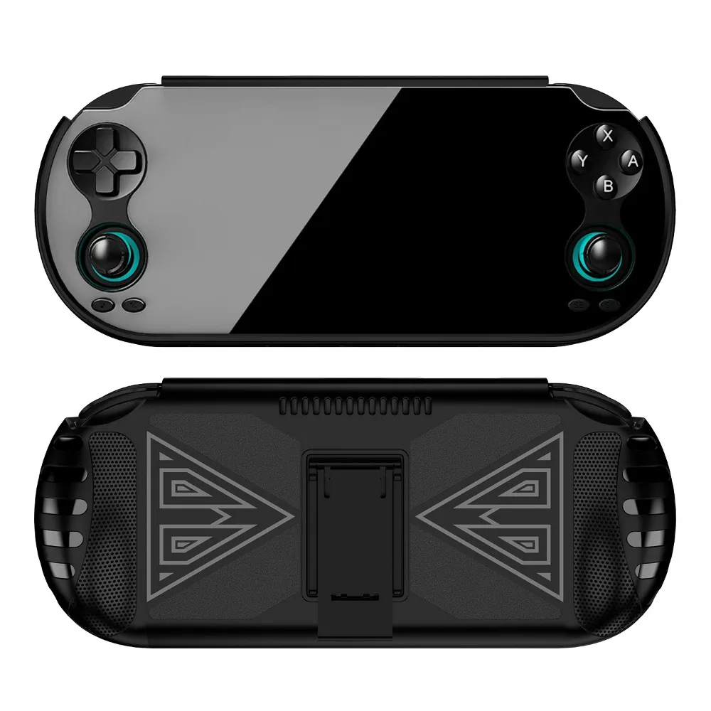 Custodia per console di gioco portatile in TPU con supporto, cover protettiva antiscivolo antiurto ergonomica per ANBERNIC RG VITA / RG VITA Pro