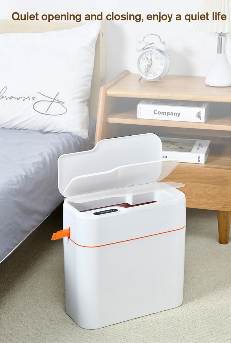 Smart sensor trash can with automatic sealing lid – 18l