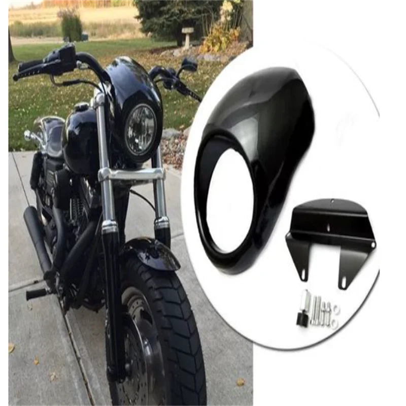 Voor Harley Sportster Iron XL 883 1200 Dyna Softail Street Bob Motorfiets Zwart 5.75 ''Koplamp Koplamp Trim Ring: Versieren (Color : Chrome Voor Harley Sportster Iron XL 883 1200 Dyna Softail Street Bob Motorfiets Zwart 5.75 ''Koplamp Koplamp Trim Ring: Versieren (Color : Chrome