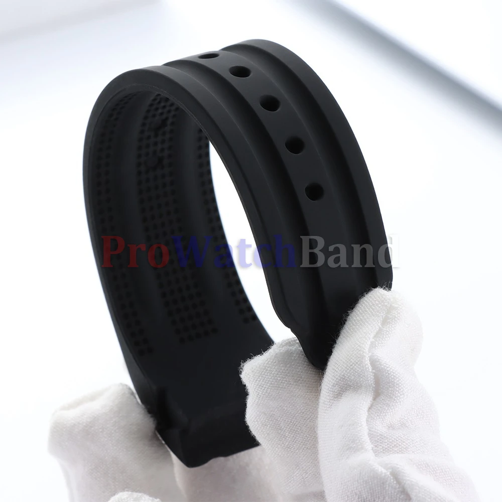 Durable Curved End Silicone Watch Strap - Waterproof & Soft Bracelet