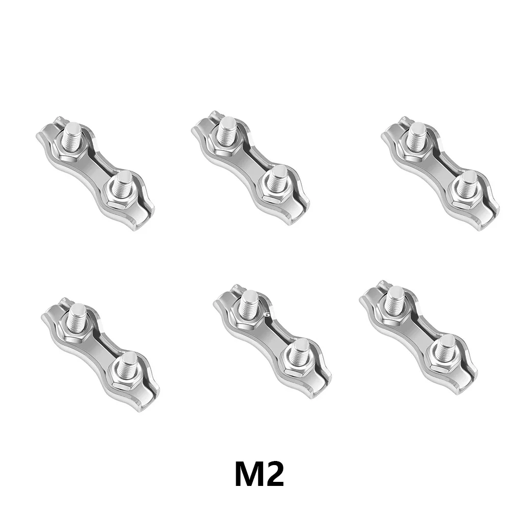 

6pcs Rope Clip Double Grips Clamps Supplies Parts Hardware Fixing Tools
