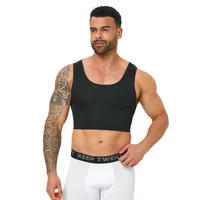 Gilet court façonnant sans couture pour hommes, sous-vêtements ajustés sans manches, gilet confortable respirant à haute élasticité 3