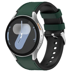 Premium No - Gap Leather & Silicone Strap - Watch 4 Classic (Green - S)