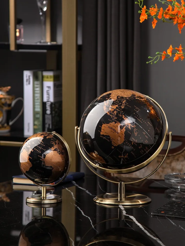 Rotating Metal Globe Decor 1