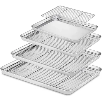 Stainless Steel Baking Pan With Removable Cooling Rack 1