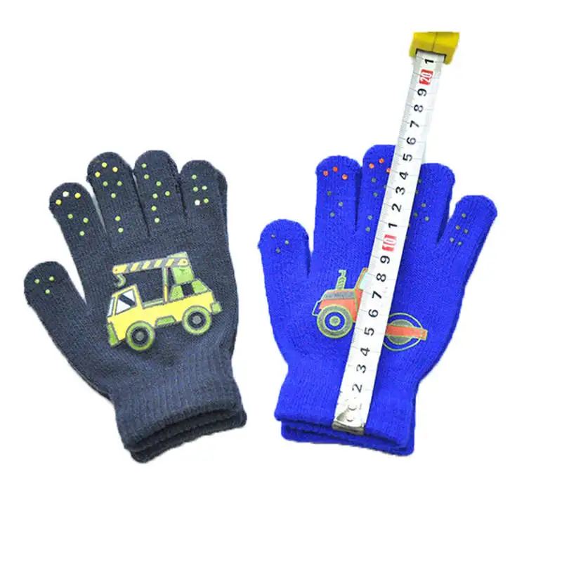 Winter Gloves Baby Mittens Children's Winter Warm Knitted Gloves Warm Gloves Infant Baby Mittens Children Toddler Kids Full Finger Mittens 5-11 Years