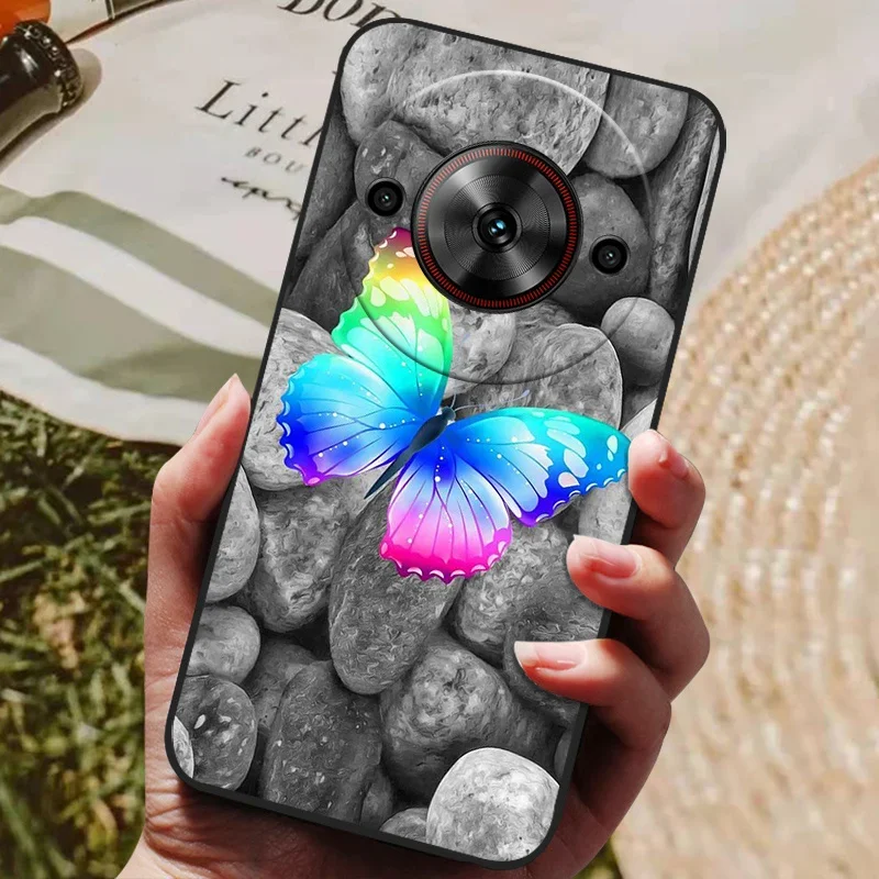 Cool Painted Silicone TPU Soft Phone Case with Black Protective Shell Design