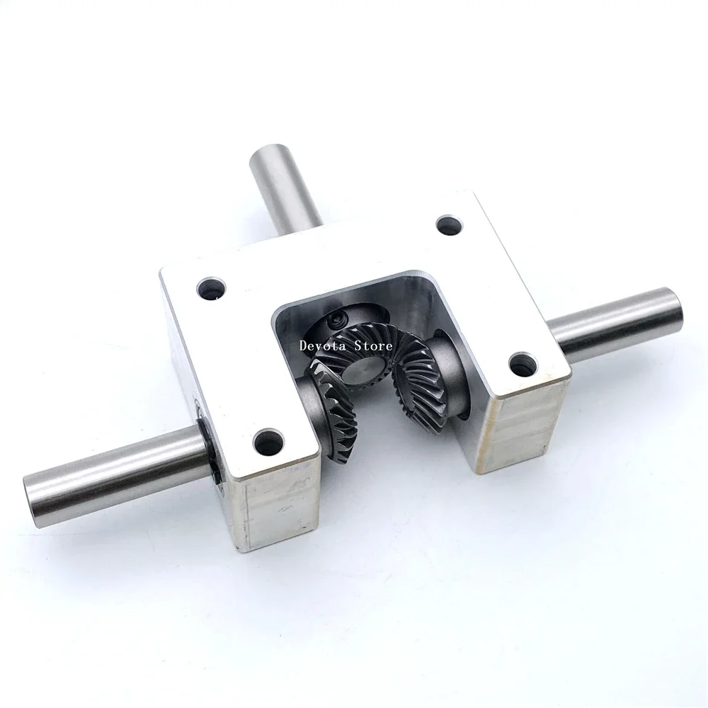 Differential Assembly Gearbox 90 Degree 1:1 Spiral Bevel Gear 6/8/10mm Coaxial Small Corner Device