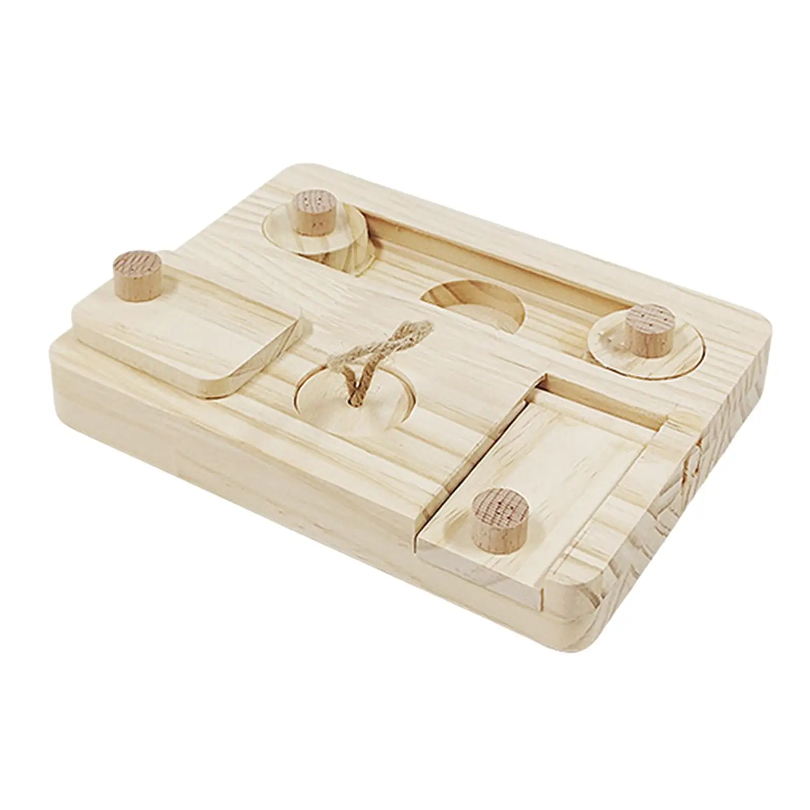 Wooden Enrichment Foraging Toy Chew Toys Feeding Toys for Rat Bunny Hamster images - 6