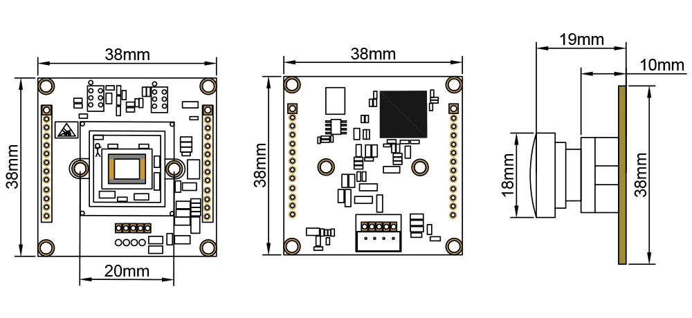1080P 120FPS USB Camera Module 12MP 1/2.3 Inch IMX577 CMOS With No Distortion Le