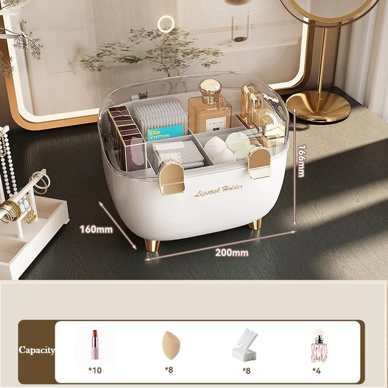 Lipstick Holder Organizer with Lid Clear Acrylic Lipstick Display Stand Container Dustproof Beauty Makeup Organizer for Cosmetic 4