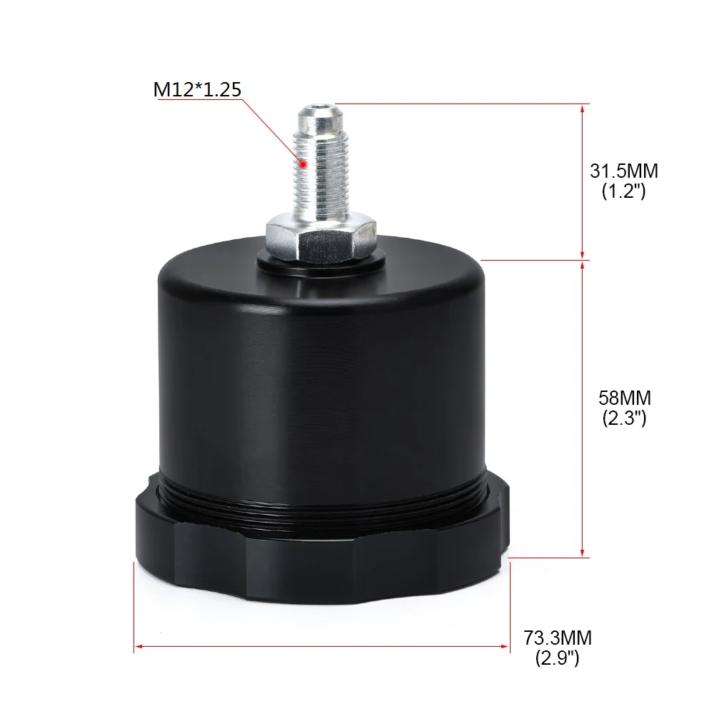 LIZHI-Aluminum Car Hydraulic Drift Rally M12*1.25 Handbrake Oil Tank For Fluid Reservoir E-brake LZ4611 Handbrake Oil Tank
