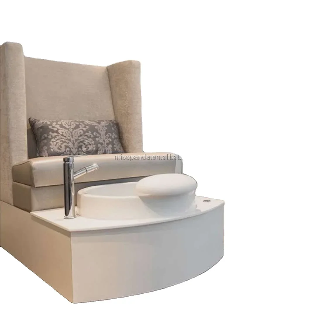 Pedicure Chair,Beauty Luxury Pipeless Pedicure Chair Spa Massage Chairs Portable Basin Foot Spa Bow