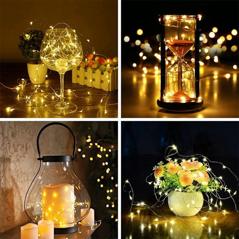 1/5Pcs 2M Märchen Lampe String Licht Draht Stern Licht für Home Schlafzimmer Dekor Geeignet hochzeit Party Urlaub Blinkende Dekoration – Detail 8