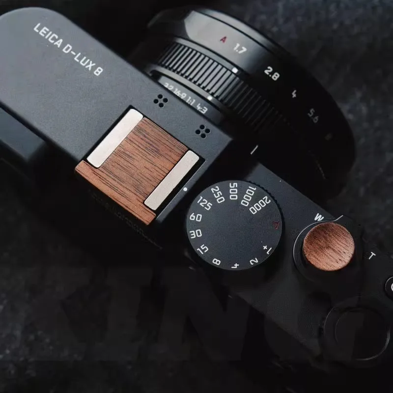 wooden Shutter Release wooden Button and Hot shoe cover for LEICA dlux8 D-LUX8 D-LUX7 Camera Cold shoe protection