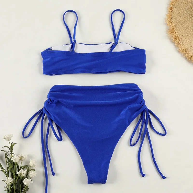 Bikini Sets for Women Two Piece Swimsuit Spaghetti Straps Bathing Suit High Waisted Bikini Swimming Suit