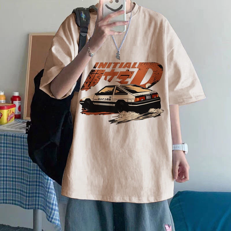 Футболка мужская с рисунком Redsuns, смешная Готическая рубашка с японским аниме начальником D европейского размера AE86, с мультяшным принтом манги в стиле Харадзюку