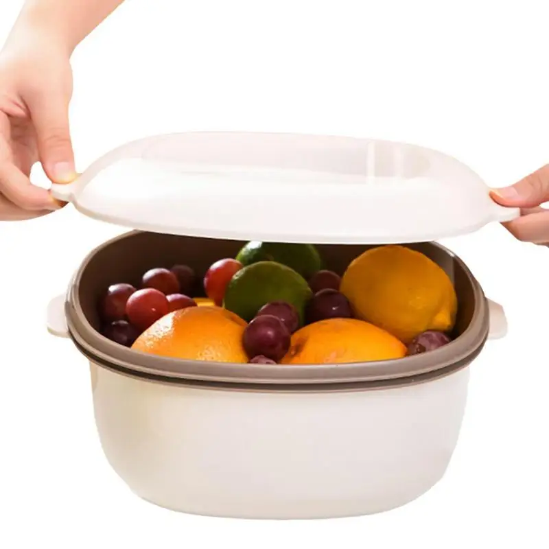 Colander Strainer Basket Stackable Kitchen Draining Basket Dishwasher Safe Food Strainers Food-Grade Strainer For Washing