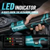 SEESII 3/8 Inch 55Nm Cordless Electric Wrench 6" Extended Ratchet Wrench 12V Rechargeable Car Repair Tool Set Angle Wrench 4