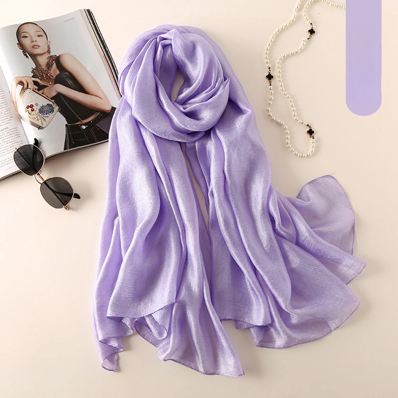 

Solid Colors Neckerchief Scarf For Women Silk Satin Headband Hair Scarves Female Square Shawls Head Scarfs