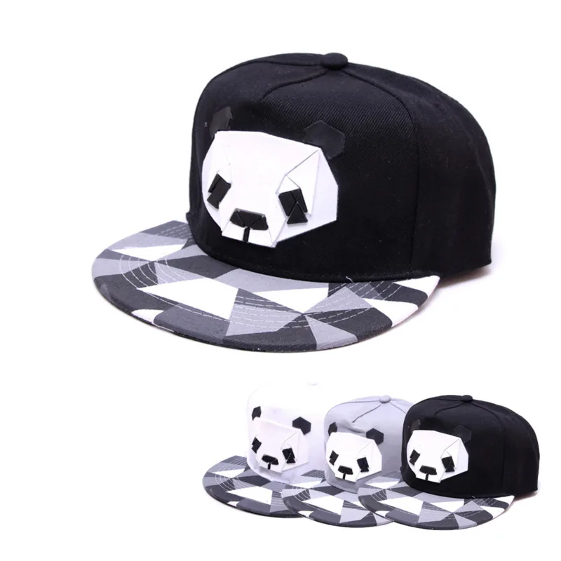 Anime Animal Baseball Cap Men Women Adjustable Hip Hop Hat Male Female Cute Panda Rubber Snapback Flat Brimmed Cap